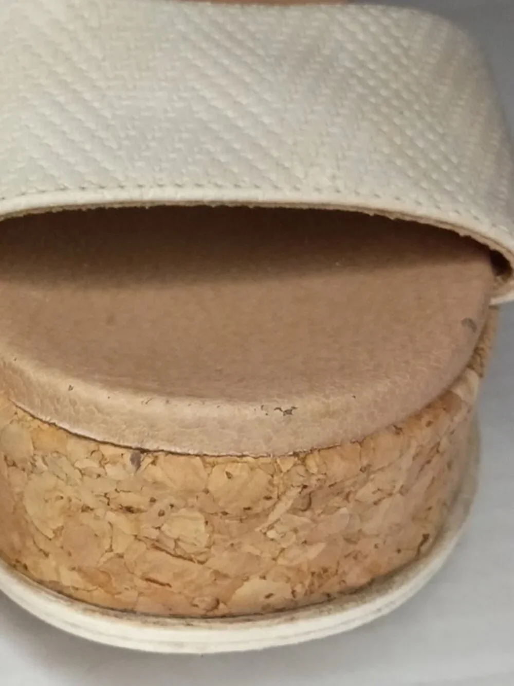 Dr. Scholl’s Beaming Beige Cork Wedge Sandals Women’s Size 6M